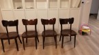 stoličky z masívu hnedé