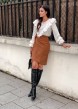 Nová dámska sukňa s vysokým pásom MADE IN ITALY
