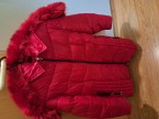Červená zimna bunda Vesta tepla zimna